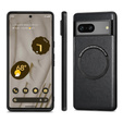 Telefontok a Google Pixel 7A, Leather Hybrid MagSafe, fekete