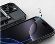 TPU + PC páncél tok kártyatartóval, fekete iPhone 16 Pro Max készülékekhez