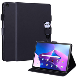 Tok Lenovo Tab M10 Plus 10.6 Gen 3, pánttal, animal, fekete
