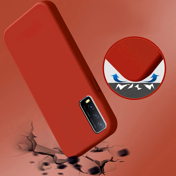 Telefontok a Vivo Y20S / Y11S, Silicone Lite, piros