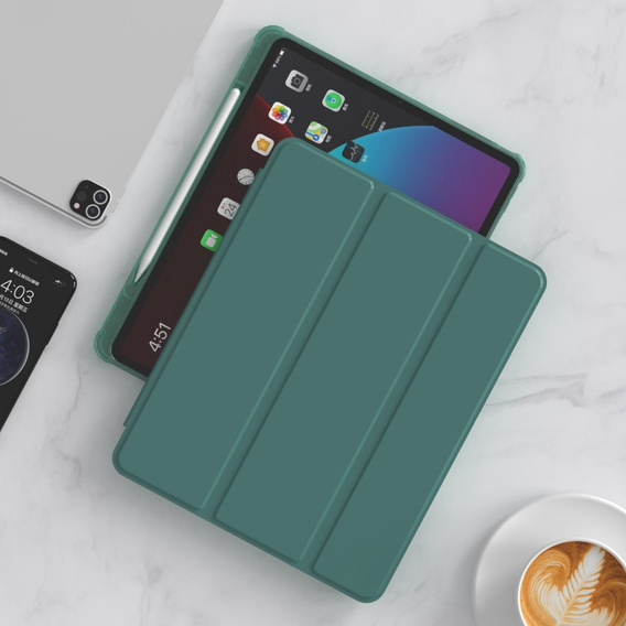 Tok iPad Pro 12.9" 2022/2021/2020 (6/5/4 gen.), Smart Pencil, tolltartóval, zöld