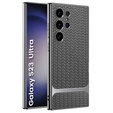Telefontok a Samsung Galaxy S23 Ultra, GKK Woven Leather, szürke