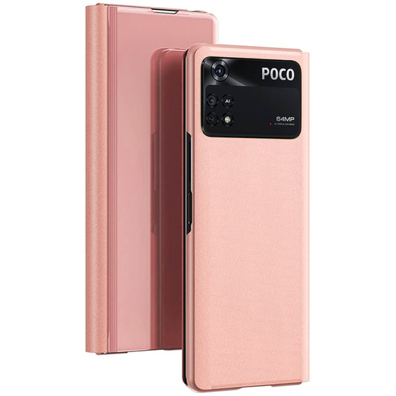 Telefontok a Xiaomi Poco M4 Pro 4G, Clear View, rózsaszín rose gold