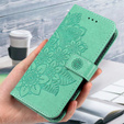 Pattintható tok a Samsung Galaxy A14 4G/5G, Mandala Flower, zöld