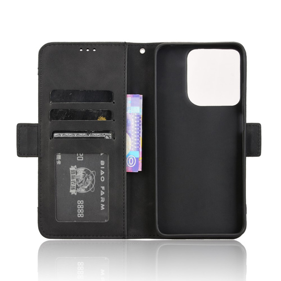 Pattintható tok a Motorola Moto G15 / Motorola Moto G15 Power, Card Slot, fekete