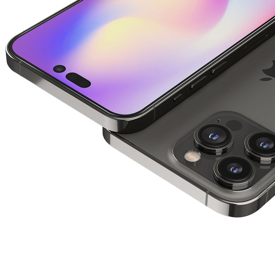 3D edzett üveg iPhone 14 Pro Max készülékhez, fekete