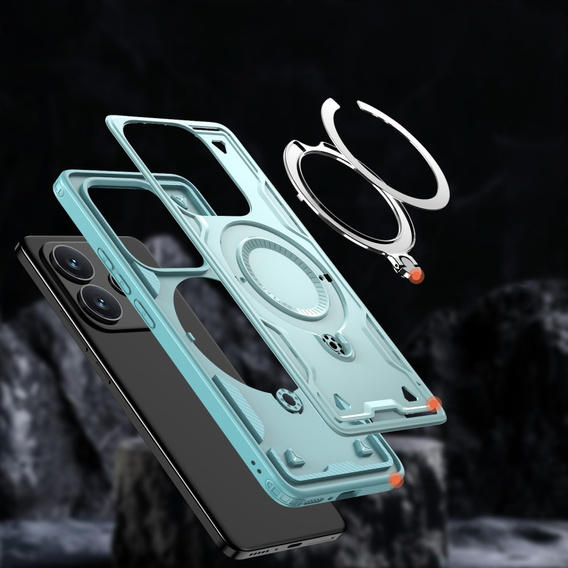 tok Xiaomi Redmi Note 14 5G, katonai MagSafe, kék + 9H Glass