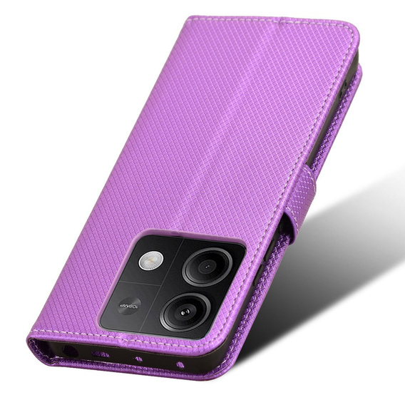 Pattintható tok a Xiaomi Redmi Note 13 5G, Wallet Smart Magnet, lila