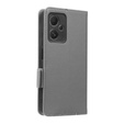 Pattintható tok a Xiaomi Redmi Note 12 5G / POCO X5 5G, Wallet Litchi Magnet, szürke