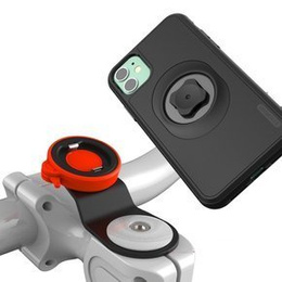 Kerékpárkormányra szerelhető tartó + védőtok iPhone 11-hez (6.1") – rögzítés forgózáras rendszerrel