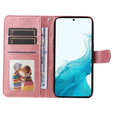 Pattintható tok a Samsung Galaxy A34 5G, Leather Wallet, rózsaszín rose gold