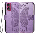 Pattintható tok a Motorola Edge 50 Fusion 5G, Butterfly, lila