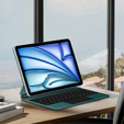 Billentyűzet tok iPad Air 11" 2024, Magnetic Keyboard Touchpad, zöld