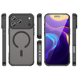 Matt tok iPhone 17 Pro Max készülékhez, MagSafe, kameravédelemmel, fekete