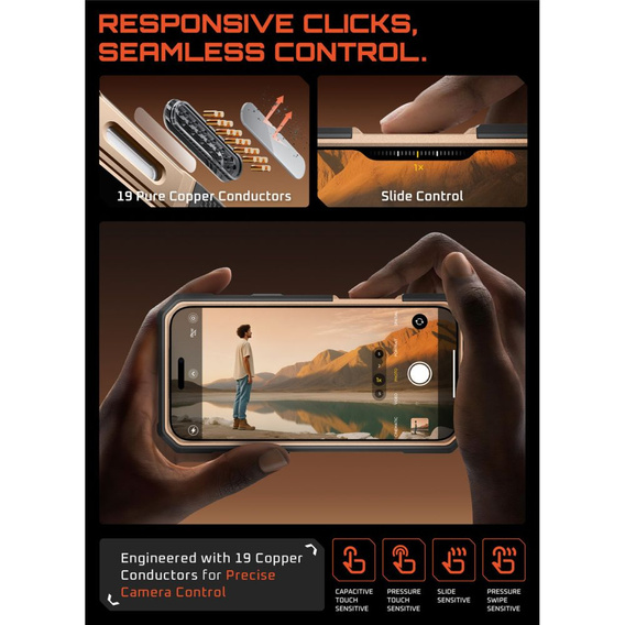 Supcase tok iPhone 17 Pro Max készülékhez, Unicorn Beetle Grip Mag, Sivatagi arany