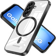 Tok Samsung Galaxy A17 5G, Electro MagSafe, átlátszó, fekete oldalakkal