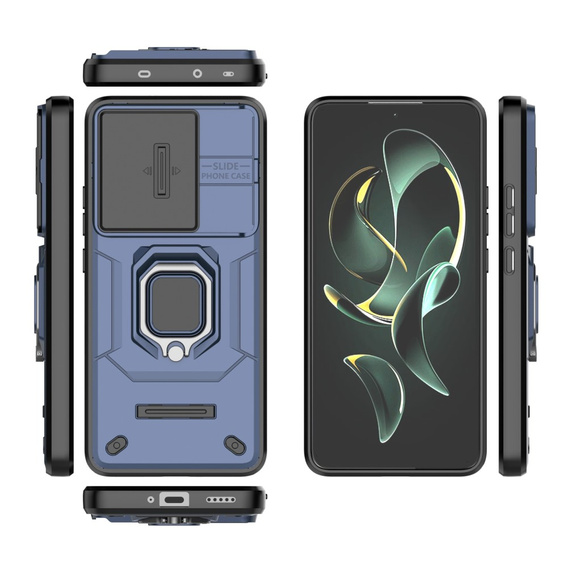 Telefontok a Xiaomi 13T / 13T Pro, KickStand Camera Lens, kék