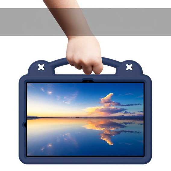 Gyermek tok Samsung Galaxy Tab S10+ Plus, Cute Patterns, állvánnyal, sötétkék