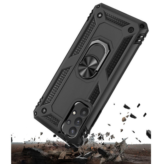 Páncélozott telefontok a Samsung Galaxy A72 5G, Nox Case Ring, kék