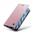 CASEME flip tok Samsung Galaxy A14 5G, Waxy Textured, rózsaszín