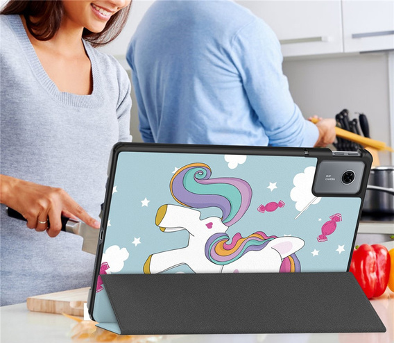 Tok Lenovo Idea Tab 11" 2025 TB336FU TB336ZU, állvány funkcióval, Smartcase, Unicorn, Egyszarvú