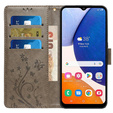 Pattintható tok a Samsung Galaxy A55 5G, Wallet, Butterfly, lila