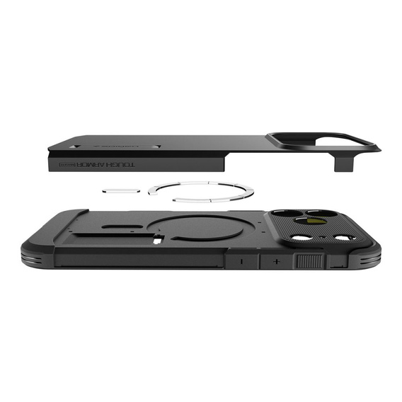Spigen tok iPhone 17 Pro Max készülékhez, Tough Armor T MagSafe, fekete