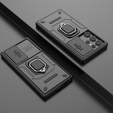Telefontok a Samsung Galaxy S24 Ultra, KickStand Camera Lens, fekete