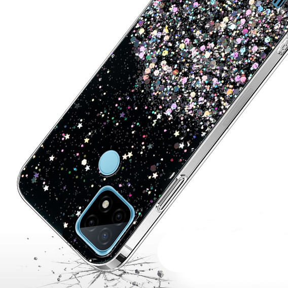 Telefontok a Realme C21, Glittery, fekete