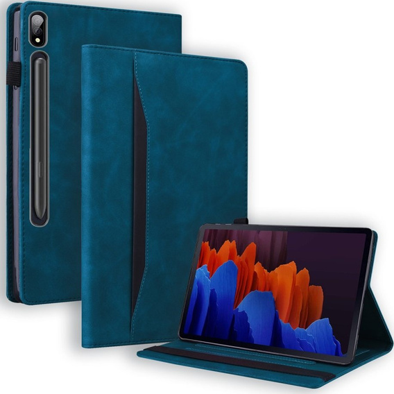 Tok Samsung Galaxy Tab S8 Ultra, Classic, tolltartóval, kék