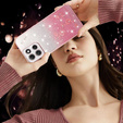 Tok Motorola Moto G56 5G, Glitter Flower, rózsaszín rose gold