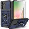 Páncélozott tok Samsung Galaxy A56, CamShield Slide, kék + edzett üveg 9H