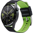 ERBORD univerzális szilikon szíj 22mm, Dual Color, szürke / fekete / fekete csat