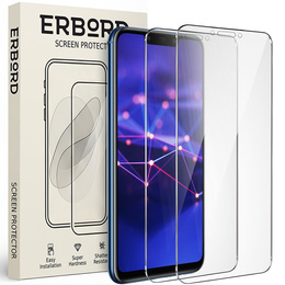 2x edzett üveg a Huawei Mate 20 Lite, ERBORD 9H Hard Glass a képernyőn