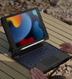 Billentyűzet tok iPad 7/8/9 10.2, Dexnor Magnetic Keyboard Touchpad, fekete