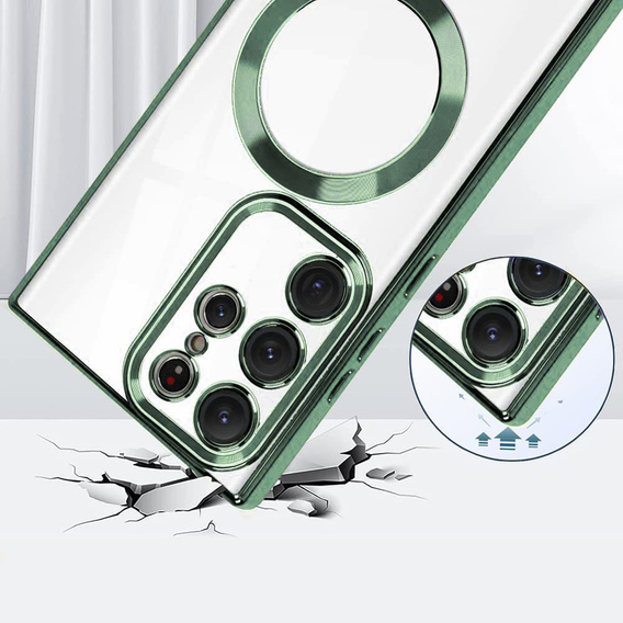 Telefontok a Samsung Galaxy S23 Ultra, MagSafe Hybrid, zöld