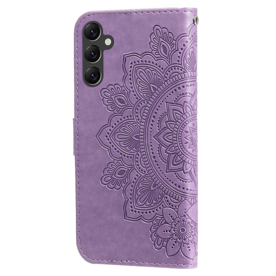 Pattintható tok a Samsung Galaxy A14 4G/5G, Mandala Flower, lila