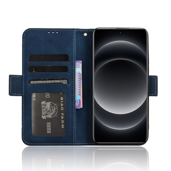 Pattintható tok a Xiaomi 14 Ultra, Card Slot, sötétkék