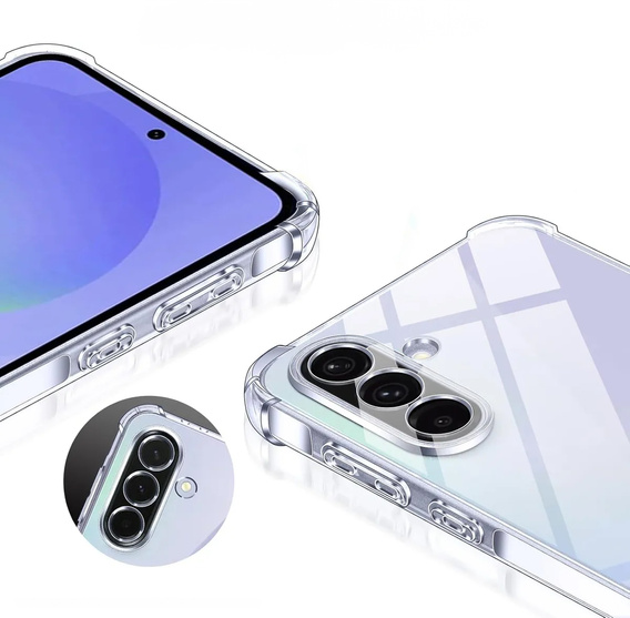 Tok a Samsung Galaxy A36, Erbord Dropproof, átlátszó + Glass