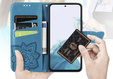 Pattintható tok a Samsung Galaxy A56, Butterfly, kék