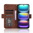 Pattintható tok a Infinix Hot 50 4G, Card Slot, barna
