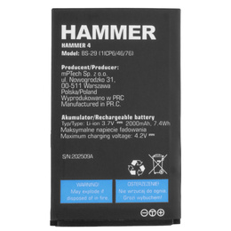 Akkumulátor myPhone Hammer 4 / Hammer 4+ 2000 mAh készülékhez