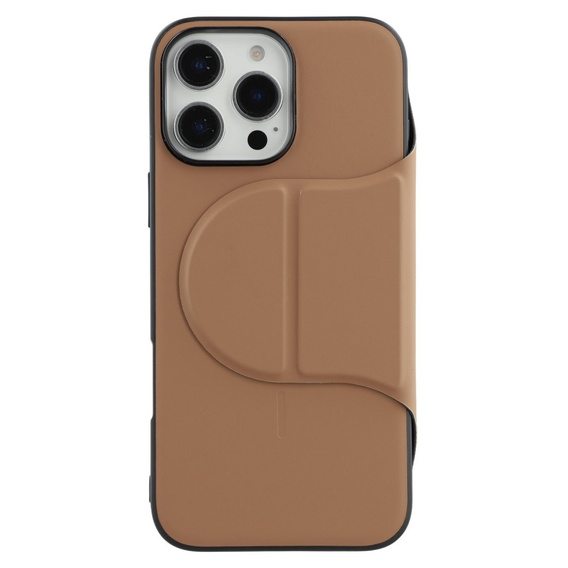 X-LEVEL tok iPhone 16 Pro készülékhez, Magnetic Card Holder, barna