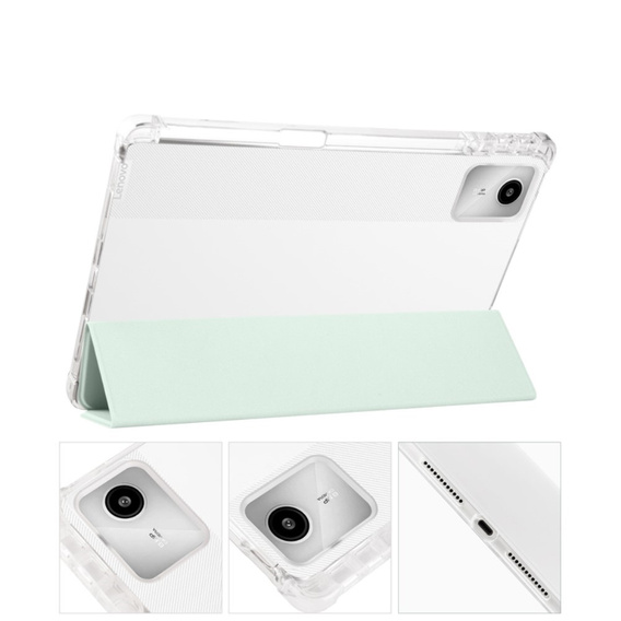 Tok Lenovo Tab M11, Smartcase Hybrid, tolltartó résszel, világoszöld