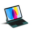 Billentyűzet tok iPad 10.9" 2022 (10 gen.) / iPad 11" 2025 A16 (11 gen.), Magnetic Keyboard Touchpad, zöld