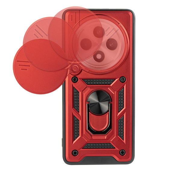 Telefontok a Oppo Reno 12FS / 12F, CamShield Slide, piros