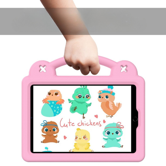 Gyermek tok iPad mini 7.9" 2019/2015/2014/2013/2012 (5/4/3/2/1 gen.), Cute Patterns, állvánnyal, rózsaszín