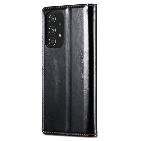 CASEME flip tok Samsung Galaxy A52/A52s, Waxy Textured, fekete