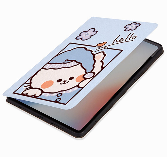 Pattintható tok Lenovo Tab M10 Plus 10.6 Gen 3 TB-125F TB-128F, blue cat