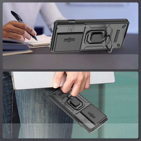 Telefontok a OnePlus 13, KickStand Camera Lens, fekete